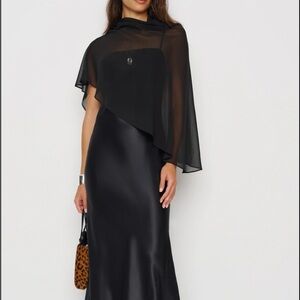 NEW WITH TAGS Reformation Lilibeth Silk Dress Black - Size S